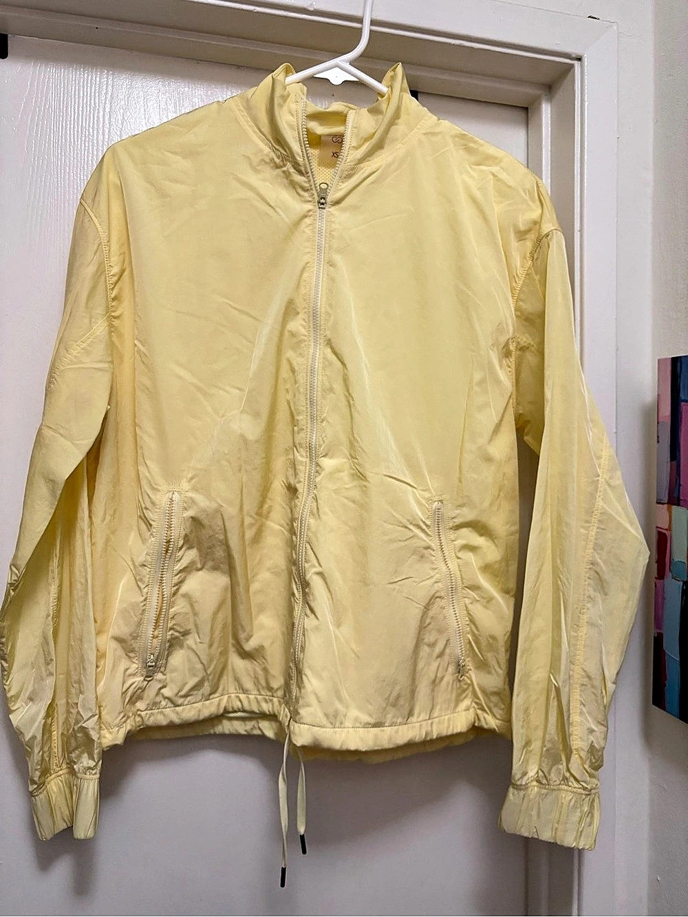 Calia by Carrie Underwood Lightweight Zip Jacket in Yellow Size XS Like New